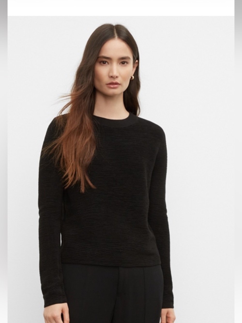 Club Monaco - Ottoman Ribbed Sweater 60% Wool, Size S